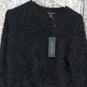 Rachel Zoe Black Textured Knit Sweater